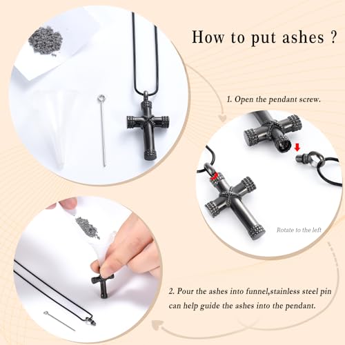Minicremation Rope Winding Cross Cremation Ashes Urn Pendant Necklace Memorial Keepsake Jewelry Lord’s Prayer Cross Ashes Necklaces4