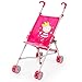 Produktbild Bayer Design 30182AA Puppenbuggy Doppelräder Sicherheitsgurt faltbar aus Metall, rosa, 51x27x55 cm