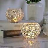Utilisation polyvalente : ces bougeoirs peuvent contenir des bougies votives, des bougies chauffe-plat ou de petites bougies pilier. Parfait pour les mariages, les fêtes, ou comme centre de table sur une table à manger, ils offrent une atmosphère chaleureuse et accueillante.