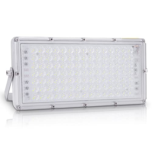 Bellanny LED Strahler 100W 10000LM LED Fluter mit 105 Leds | Led Strahler Außen 6500K Kaltweiß LED Scheinwerfer LED Floodlight IP65 Wasserdicht Aussenstrahler für Garten Hof Garage Sportplatz Hotel