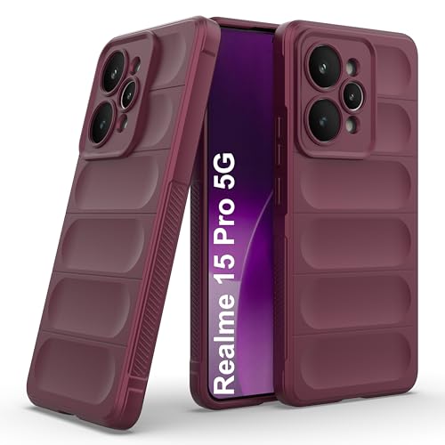 Image of Zapcase Back Case Cover for Realme 15 Pro 5G | Compatible for Realme 15 Pro 5G Back Cover | Liquid Silicon Magic Case with Camera Protection | Plum