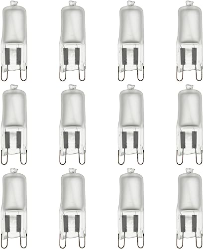 Sunlite Q40/Fr/G9/120V/12Pk Halogen 40W 120V Q40 Single Ended Capsule Light Bulbs, Frosted Finish, 3200K Bright White, Bi-Pin (G9) Base, 12 Pack #TOP23