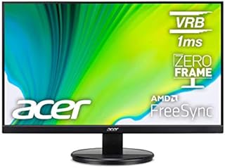Acer KB272HL Hbi 27.0” 1920 x 1080 VA Zero-Frame Office Home Monitor - AMD FreeSync Technology - 75Hz Refresh - 1ms VRB - Low Blue Light Filter - Tilt and VESA Compatible - HDMI Port 1.4 & VGA Port