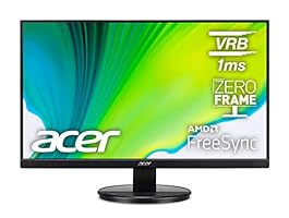 Acer 27.0” 1920 x 1080 VA Zero-Frame Office Home Computer Monitor - AMD FreeSync - 75Hz Refresh - 1ms VRB - Low Blue Light Filter - Tilt and VESA Compatible - HDMI Port 1.4 &amp; VGA Port KB272HL Hbi