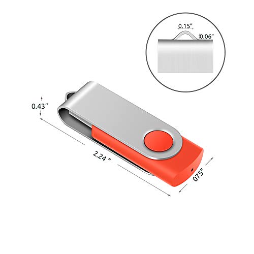 Image of Enfain Red USB Flash Drive 16GB USB2.0 Memory Stick 10 PCS Thumb Drive Bulk Jump Drive Zip Drives, with Led Indicator, Plus 12 Removable Mark Labels (16 GB, Red, 10 Pack)