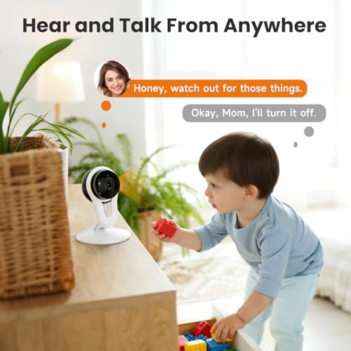 Smart Indoor Pet Camera with Phone App, 2K Home Camera for Dogs, Cats & Family, Motion & Sound Alerts, Night Vision, 2-Way Audio, Alexa Compatible - Image 5