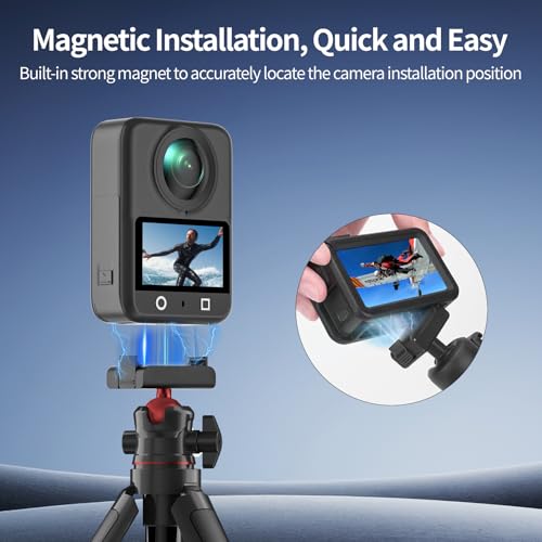 Image of Portable 360Rotating vlog Action Camera Selfie Stick with Magnetic Camera Mount Tripod Stand for DJI Osmo Action 5 /Action 4 /Action 3 DJI 360 Accessories