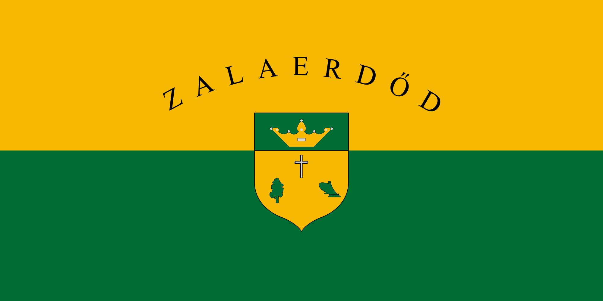 Drapeau Large Zalaerdőd en tissu haute résistance pour cérémonies