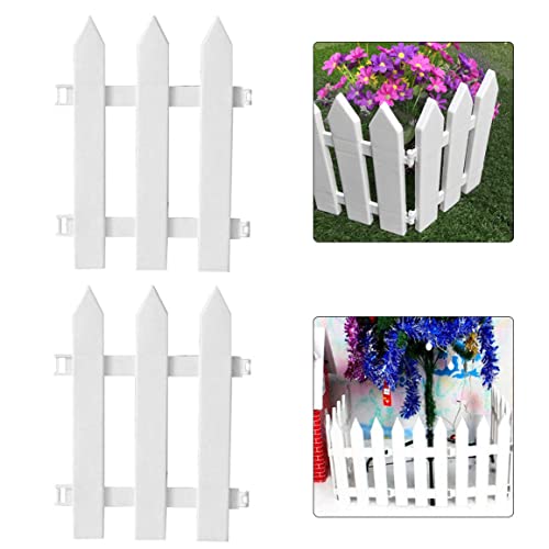Eioflia Picket Fence Plastic Christmas Tree Fence Decoration For Garden Lawn Yard Home Wedding White 20Pcs #TOP6