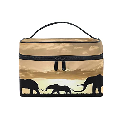 Trousse de maquillage pour voyage COZYhome motif éléphant avec zip fonctionnel