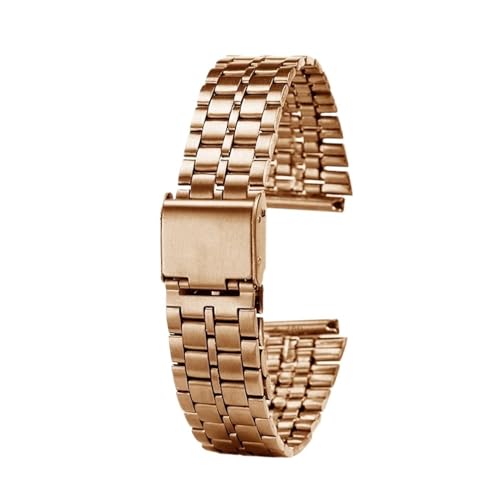 [Jiazhiyumei] �X�e�����X���o���h 18mm ���^���u���X���b�g �����p ���t���ȒP�Ή� Casio A158/A159/A168/A158W/F91W/LA-680/AEQ-110(B rose gold)