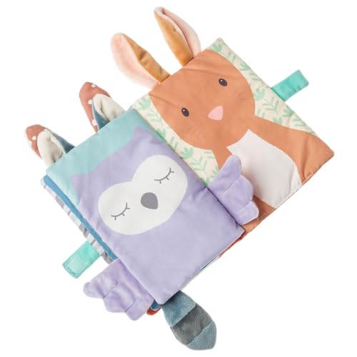 Mary Meyer Cuddlebook Soft Cloth Book Baby Toddler Activity Toy, 8 x 5-Inches, Leika Friends