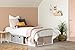 South Shore Flexible Platform Bed with baskets Pure White, Contemporary