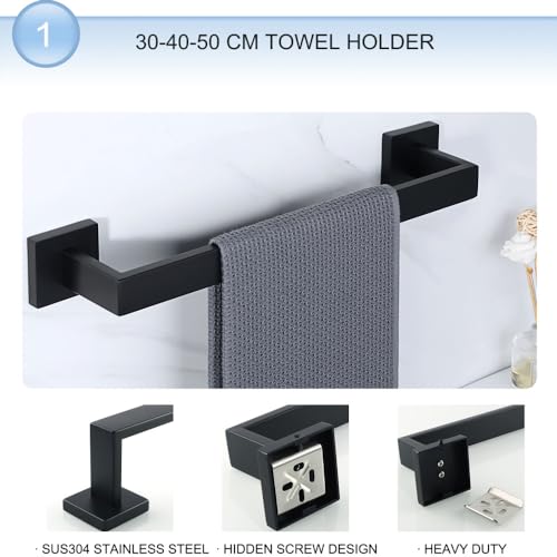 Ensemble d'accessoires de salle de bain pour optimiser les petits espaces avec étagère murale