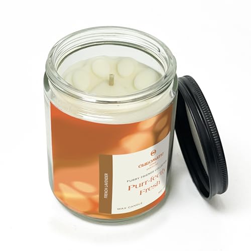 Chromatic Home Candle, candela da 9 oz per lavare, candele per animali domestici, candele profumate, candele per animali domestici, candele per cani, candele amichevoli, candele per animali domestici,