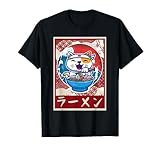 Ramen Cat Shirt Kawaii Anime Japanese Food Gift Teens Girls T-Shirt