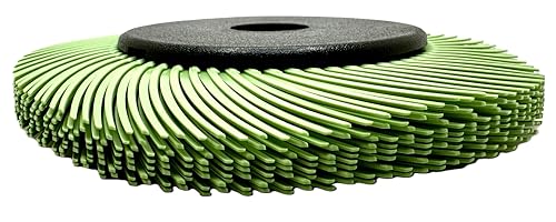 Image of Radial Bristle Brush, 6 in x 1 /2 in x 1 in 1 Micron (Light Green) with Adapter, Type C Curved Bristle (Pack of 1)