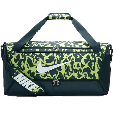 60 l NIKE NK BRSLA M DUFF - 9.5 CAT AOP, Deep Jungle/Lt Lemon Twist/White, 60 L, Sport