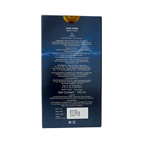 AJMAL SILENT STORM EDP PERFUME 100ML LONG LASTING SCENT SPRAY Gift for Men - Image 6