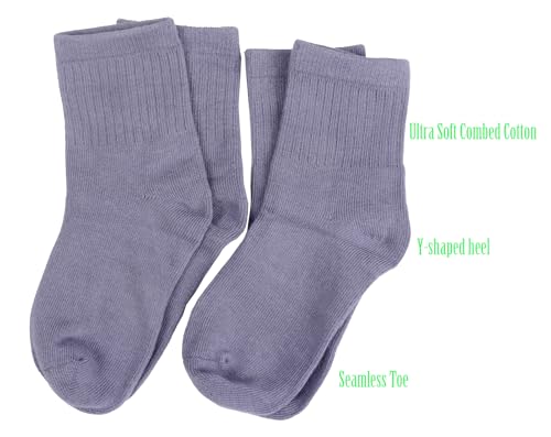 T.H.L.S Kids & Youth Socks 5-Pack, School Uniform Boys & Girls - Seamless Toe Ankle Stripe Socks3