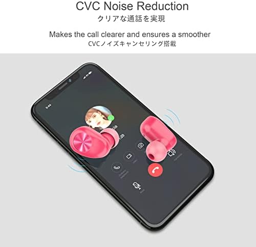 Amazon Brand - Eono wireless earbuds Eonobuds 1 wireless bluetooth earphones with Clear Sound, IPX7 Waterproof, USB C charging, Bluetooth Headphones in Ear for Work, Home Office (lady pink)