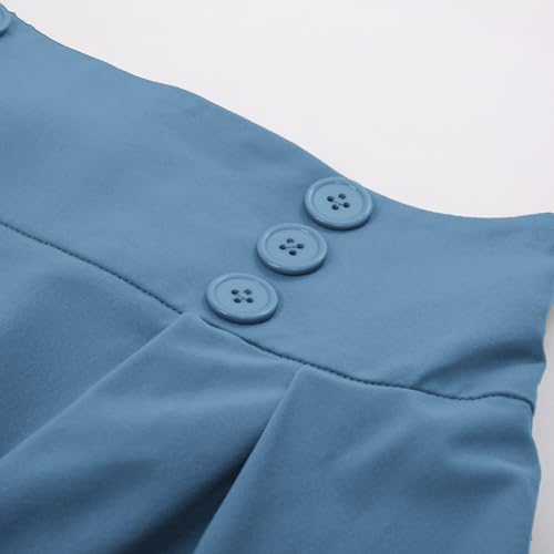 Image of Belle Poque Women's Midi Pleated A-Line Skirts Pockets