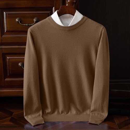 Men's Crewneck Sweater Casual Soft Knitted Long Sleeve Pullover Sweater Slim Fit Classic Sweater with Ribbing Edge2