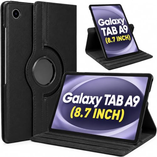 Image of 360 Rotating Flip Cover for Samsung Galaxy Tab A9 (8.7 inch INCH) (SM-X110 /X115) - Black