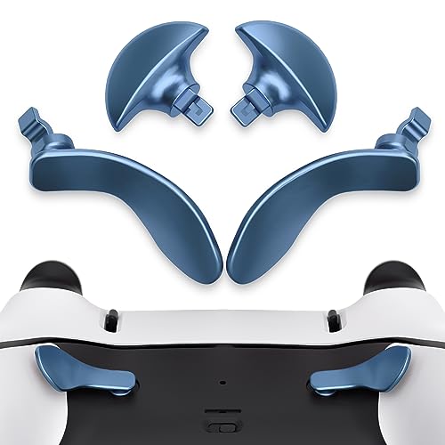 Image of eXtremeRate Back Paddles for PS5 Edge Controller, Metallic Neptune Blue Replacement Interchangeable 4PCS Metal Back Buttons for PS5 Edge Controller - Controller NOT Included