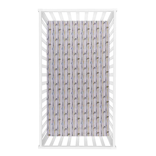 Image of Sammy & Lou Zambia 2-Pack Microfiber Fitted Crib Sheet Set, Fits Standard Crib Mattress 28 in x 52 in; Fully Elasticized,