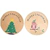Vrolijke Kerstmis Bakzak Decoratieve Sticker Vierkante Cirkel Handgemaakte Sticker Etiketterafdichting Voor Envelop…