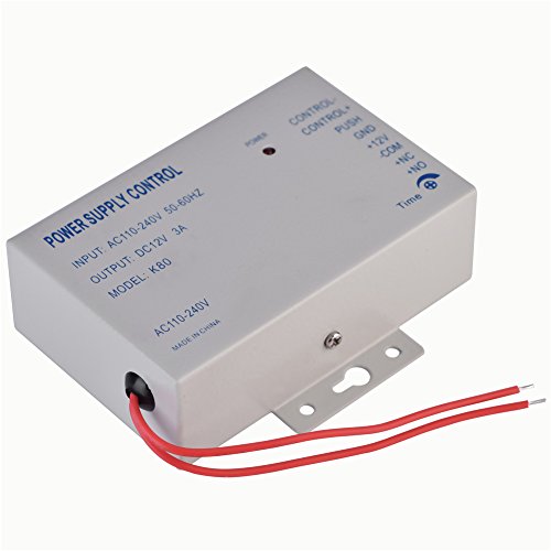 Zasilacz dostępu do drzwi, wejście AC110 V-240 V, wyjście DC 12 V, 3 A, 30 W, kontroler zasilania do systemu kontroli dostępu do drzwi