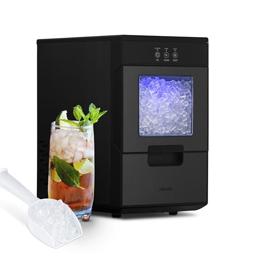 Newair 44lb. Nugget Countertop Ice Maker with Self-Cleaning Function, Refillable Water Tank, Perfect for Kitchens, Offices, Home Coffee Bars, and More