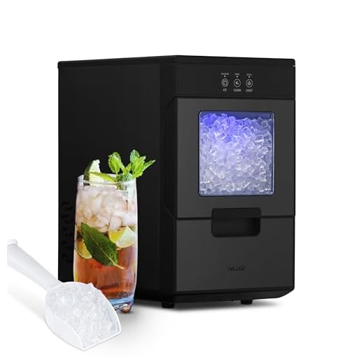 Newair 44lb. Nugget Countertop Ice Maker with Self-Cleaning Function, Refillable Water Tank, Perfect for Kitchens, Offices, Home Coffee Bars, and More
