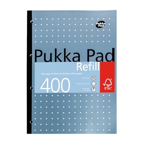 Pukka Pad, A4 Refill, 400 Pages, Pack of 1, Colours May Vary
