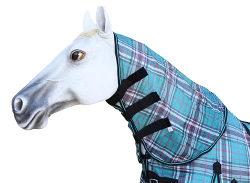 Image of 64 inch Horse Light Summer Spring Airflow Mesh Neck Teal Sea Green 73108