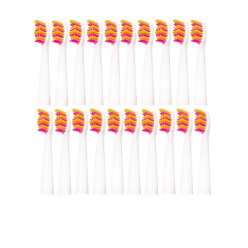 20 Pcs Replaceable Brush Heads Bristle Refill, Compatible For Electric Toothbrush FW/SG 507/508/515/551/917/959(20 Pink)