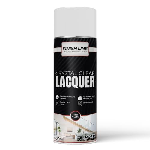 Finishline Home Gloss Clear Lacquer, 400ml, High Gloss Finish, Fast-Drying, Interior & Exterior