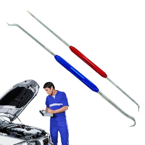 Teksome Selección de sello de junta tórica, herramientas de selección automotrices | Juego de gancho y púa de precisión de 2 piezas para quitar juntas tóricas | Extractor de ganchos y púas