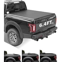 Lyon Cover 64" / 76.3" Soft Quad-Fold Truck Bed Cover Compatible with 2003-2026 Dodge Ram 1500 2500 3500 w/o Rambox Tonneau Cover