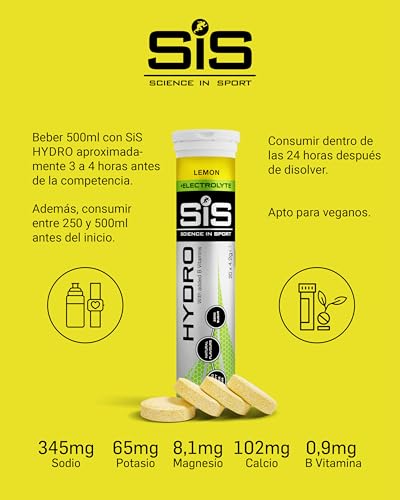 Miniatura 4 de Science In Sport Hydro Comprimidos De 60 Uds. Lemón - Comprimidos De Electrolitos, Veganos, Comprimidos Efervescentes Para Un Buen Balance Hídrico Y Electrolítico El Embalaje Puede Variar