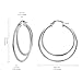 Hoops & Loops 925 Sterling Silver Double Circle 30mm Round-Tube Polished Click-Top Hoop Earrings for Women