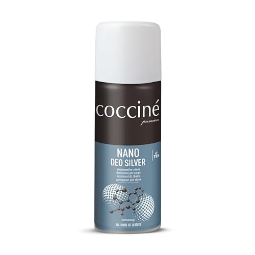 Cocciné - Déodorant Universel pour Chaussures, Spray Nano Argent Anti-Odeurs, Déo Antibactérien pour Chaussures en Cuir, Empêche la Prolifération des Micro-Organismes et des Bactéries