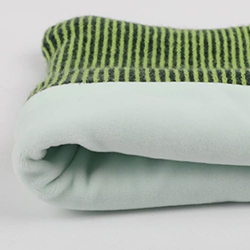 Conjunto de invierno polar a rayas con gorro y bufanda térmica para el frío 7