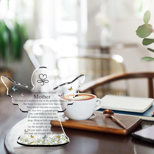 Figura decorativa ángel acrílico con diseño de mariposa miniatura 5