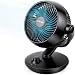 WOWDSGN Ventilator Leise, Tischventilator 24dB, Leistungsstarker 3D Turbo-Luftzirkulator - 100° & 80° Oszillation - 3 Geschwindigkeitsstufen für Schlafzimmer Wohnzimmer Büro Küchen - Schwarz