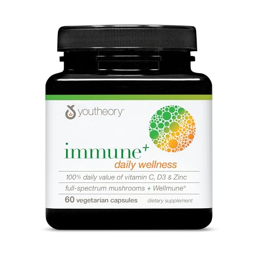Youtheory Immune+ Daily Wellness - Vegetarian Immune Support Supp...