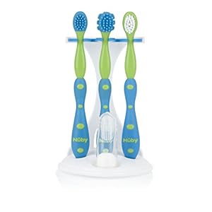 Nuby 4 Stage Oral Care Set System (Colors May Vary)