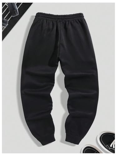 Men's Y2K Graphic Sweatpants Drawstring Waist Workout Jogger Pants Casual Lounge with Pockets2