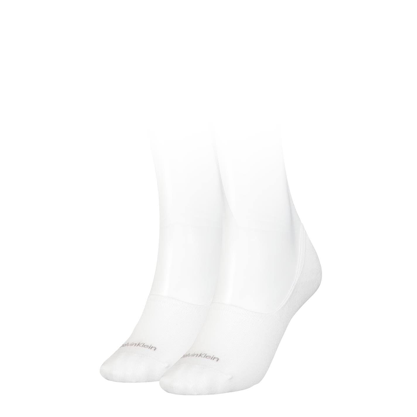 Calvin Klein mens Cotton Men's No Show Socks 2 pack Footie, White, 39/42